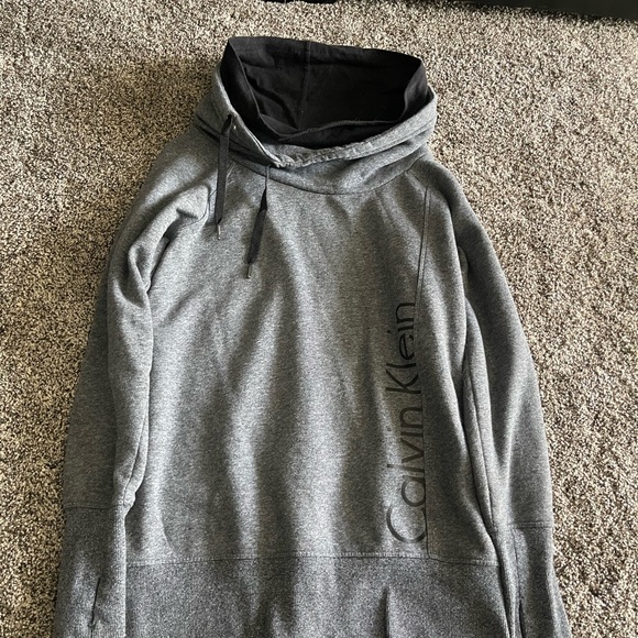 Calvin Klein Other - Calvin Klein Grey Hooded Pullover with Black Lined Collar